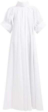 Alba Cotton Poplin Maxi Dress - Womens - White