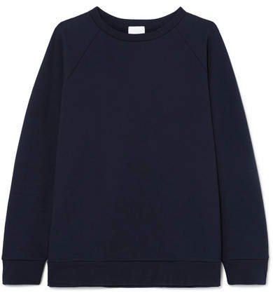 Handvaerk - Raglan Cotton-terry Sweatshirt - Navy