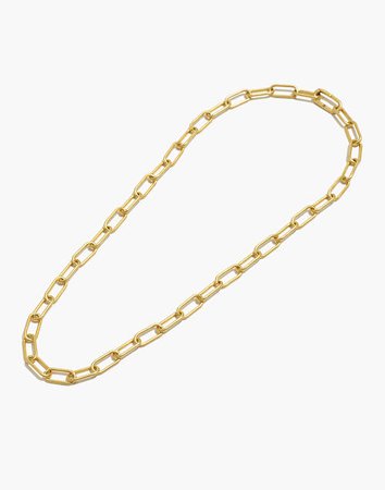 Convertible Medium Paperclip Chain Necklace gold
