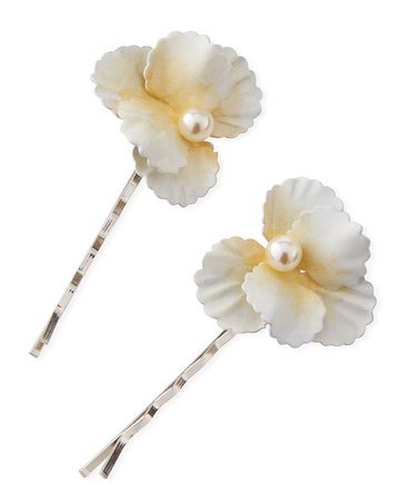 Jennifer Behr Sallie Flower Bobby Pins, Set of 2
