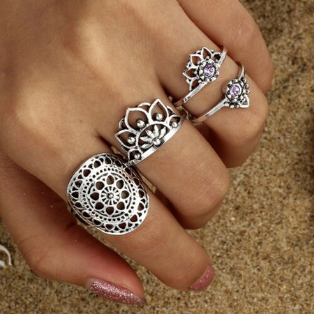 Ethnic Style Boho Rings Jewelry | Yoga Mandala Shop