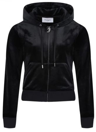 Black Juicy couture black velour hoodie