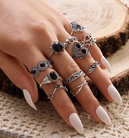 silver rings boho rings boho accessories