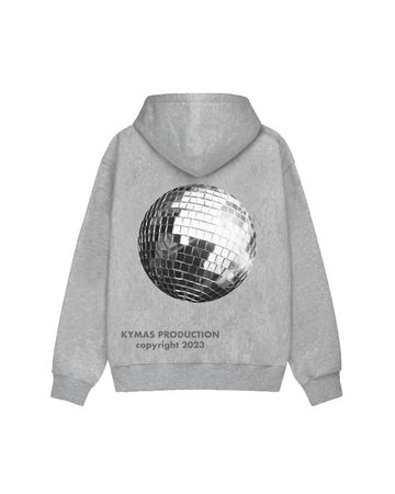 grey LA hoodie disco ball