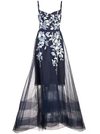 Marchesa Nottelong flared dress long flared dress £1,265 - Buy Online - Mobile Friendly, Fast Delivery