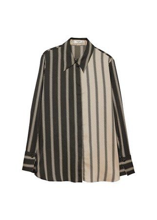 MANGO Satin striped shirt