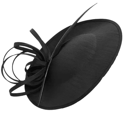John Lewis & Partners Erin Swirl Downturn Disc Occasion Hat, Black