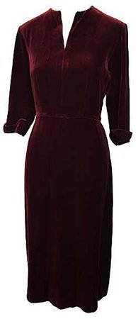 Emenson | 1940s burgundy velvet dress