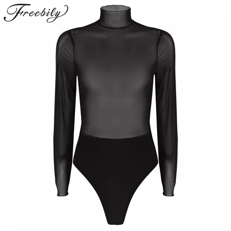 Black-Transparent-Sexy-Bodysuit-Women-Rompers-Bodycon-Jumpsuit-Long-Sleeve-Mesh-Bodysuit-Sheer-See-Through-Turtleneck.jpg (800×800)