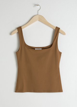 Square Cut Tank Top - Camel - Tanktops & Camisoles - & Other Stories
