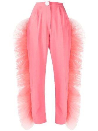 Shop Loulou ruffled-tulle tailored trousers with Express Delivery - FARFETCH