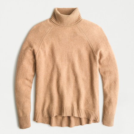 J.Crew: Turtleneck Sweater In Supersoft Yarn camel