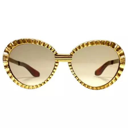 New Vintage Michelle Brevet 1950's Oversized Handmade in France Sunglasses For Sale at 1stDibs