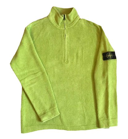 stone island lime sweater