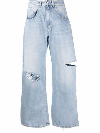 ICON DENIM Poppy high-waisted Wide Leg Jeans - Farfetch