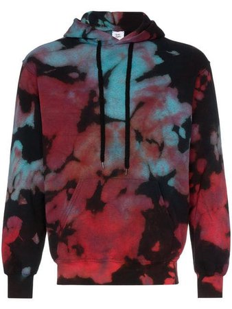 Stain Shade tie dye cotton hoodie