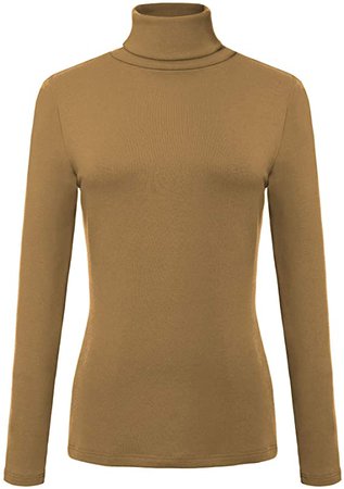 Urban CoCo Women's Solid Turtleneck Long Sleeve Sweatshirt at Amazon Women’s Clothing store