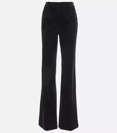 Nili Lotan - Corette velvet straight pants | Mytheresa