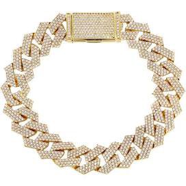 gold and silver cuban bracelet - Google Search