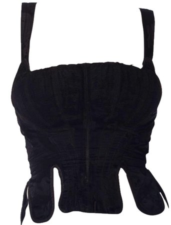 black 19th century corset