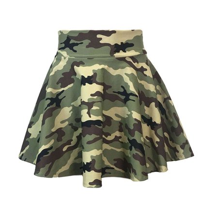 Peridot Clothing Skater Skirt - Camo