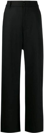 high waisted straight trousers