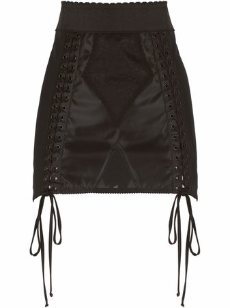 Dolce & Gabbana lace-up Panelled Skirt - Farfetch