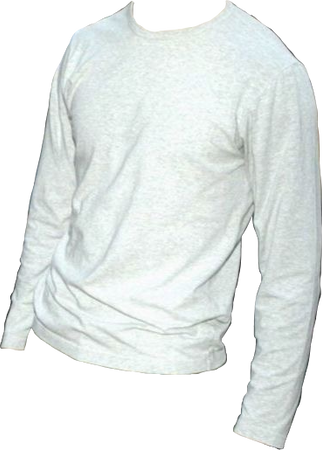 grey white long sleeve shirt