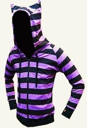 purple and black horned/cat ear hoodie