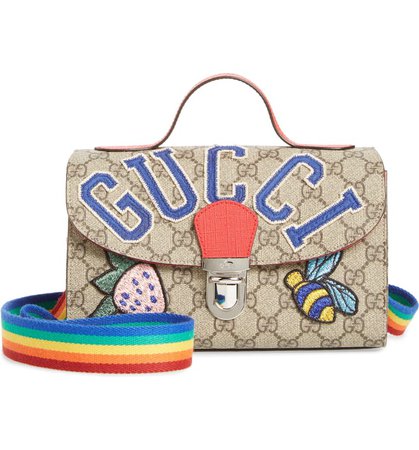 Gucci Junior GG Supreme Canvas Top Handle Bag (Kids) | Nordstrom