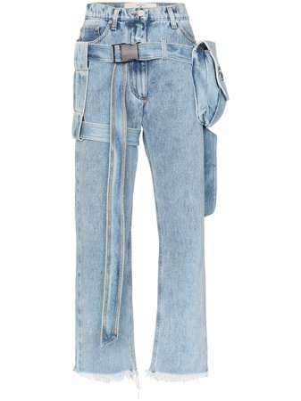 Blue Natasha Zinko Belt Bag Jeans | Farfetch.com