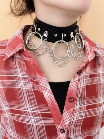 Circle Chain Decor Necklace | ROMWE USA