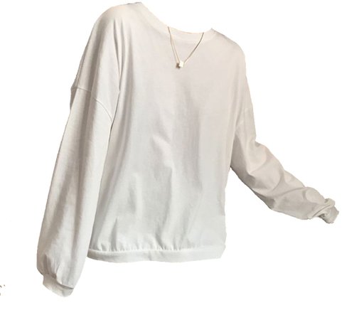 basic white long sleeve shirt