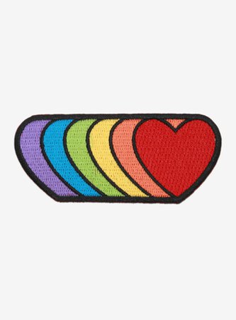 Rainbow Hearts Stack Patch