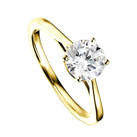 Celia Yellow Gold One Carat Lab Grown Diamond Ring | Created Brilliance | Wolf & Badger