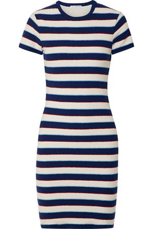 James Perse | Striped cotton-jersey T-shirt dress | NET-A-PORTER.COM