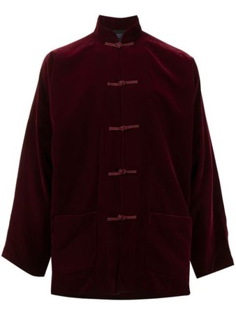 Shanghai Tang Tang velvet jacket red A2MRJ051ZH - Farfetch