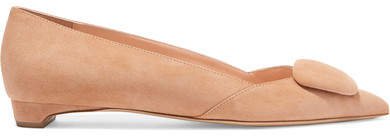 Aga Suede Point-toe Flats