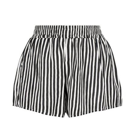 black and white striped shorts