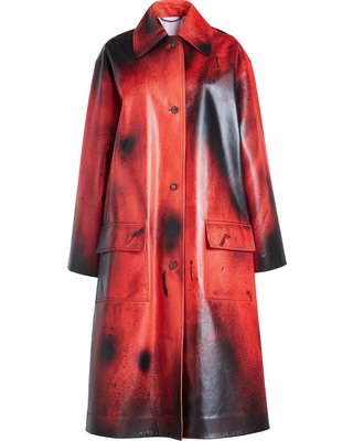 CALVIN KLEIN 205W39NYC Printed Leather Coat