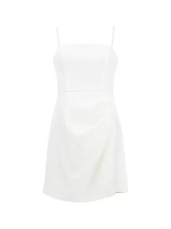 Whisper V Neck Bow Envelope Dress Summer White | French Connection US