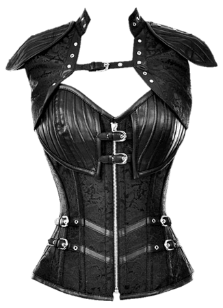 Black corset top PNG