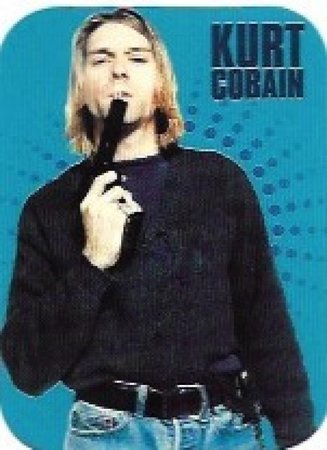 Kurt Cobain Vintage Sticker Nirvana 1990s Kurt with Gun | Etsy