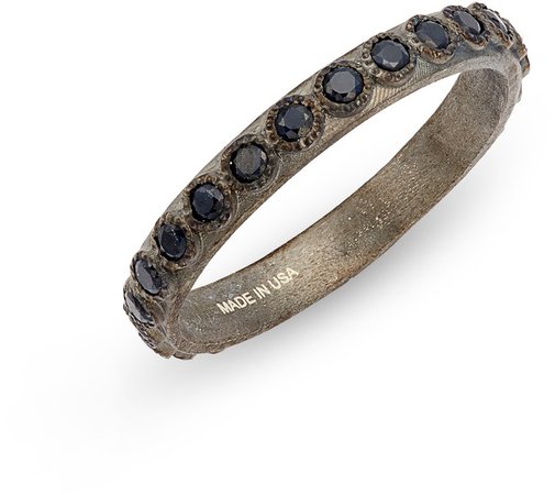 Old World Black Sapphire Band Ring