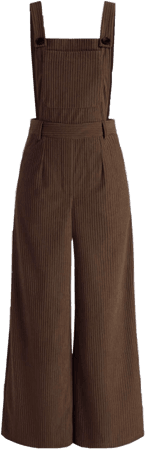 Brown corduroy overalls