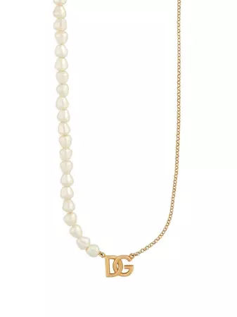 Dolce & Gabbana DG-pendant faux-pearl Necklace - Farfetch