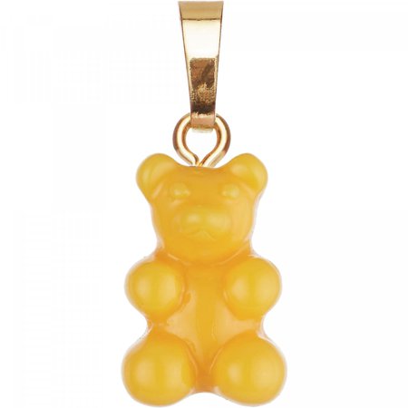 Crystal Haze Jewelry Golden Pave Nostalgia Bear Pendant in Yellow - BAMBINIFASHION.COM