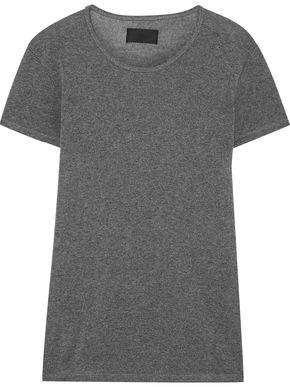 Metallic Stretch-knit T-shirt