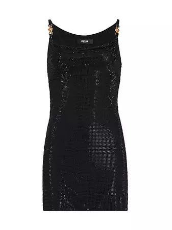 Shop Versace Sleeveless Crystal-Embellished Minidress | Saks Fifth Avenue