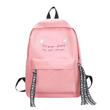 Chinatera Women Casual Nylon Backpacks Travel Teen Girl Shoulder School Bags (Pink) - Walmart.com